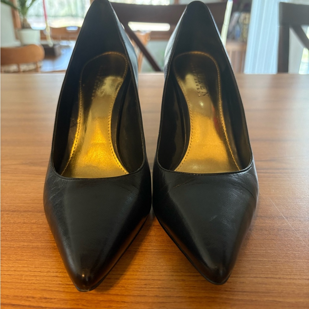 Ralph Lauren Black Leather Heels
